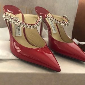 Jimmy choo bing patient leather red shoes size 36 1/2. Authentic